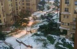 كرات ثلج وأمطار رعدية بالإسكندرية واستمرار موجة الطقس السيئ بالمحافظة