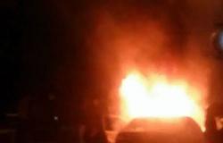 اشتعال النيران فى سيارة ملاكى بالقرب من متحف الإسماعيلية