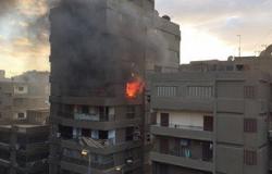 بالفيديو والصور.. اندلاع حريق هائل فى عمارة سكنية بميدان لبنان