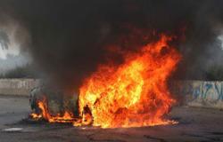 الحماية المدنية بسوهاج تسيطر على حريق سيارة محملة بالمواد البترولية