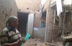 بالصور.. انهيار منزل مكون من طابقين بقرية الأخيضر فى سوهاج دون إصابات
