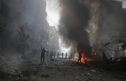 انفجارات ضخمة تهز حقل الشاعر الغازى فى سوريا