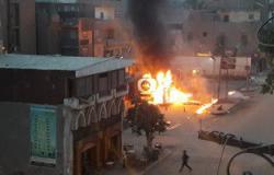حريق هائل بمحطة وقود فى أبوقرقاص بالمنيا.. والحماية المدنية تحاول السيطرة