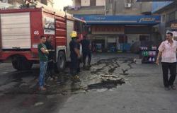 حريق بمحطة وقود بالقرب من ديوان محافظة الدقهلية