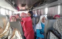 بالصور.. 100 طالب وطالبة من جنوب سيناء يتوجهون إلى الأقصر وأسوان