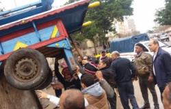 حى وسط الإسكندرية يشن حملة لإزالة اشغالات الطرق بإستجابة للأهالى