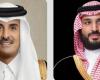 ولي العهد يبحث مع أمير قطر تطورات الوضع في قطاع غزة